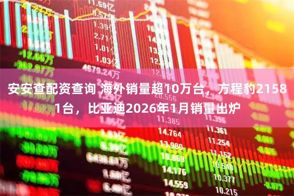 安安查配资查询 海外销量超10万台，方程豹21581台，比亚迪2026年1月销量出炉